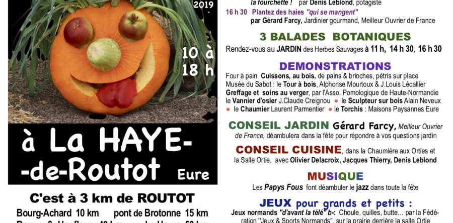 N’oubliez pas les légumes le dimanche 6 octobre de 10 à 18h à La Haye de Routot!