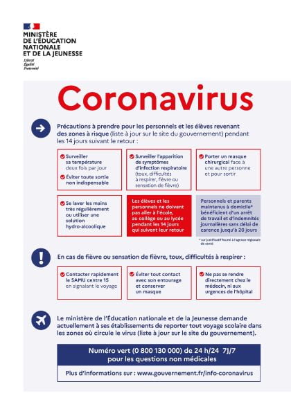 [CORONAVIRUS] Message de l’équipe éducative de l’école de Caumont à l’attention des parents d’élèves